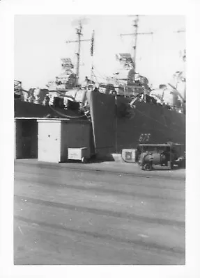 1945 USS Navy USS Lewis Hancock DD-675 Sailor's Photo #3 Of Ship At Dock • $3.99