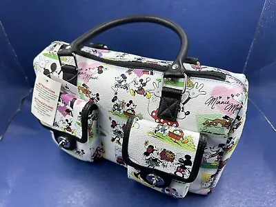 Disney Handbag - Mickey & Minnie Mouse Collage Purse - White • $59.94