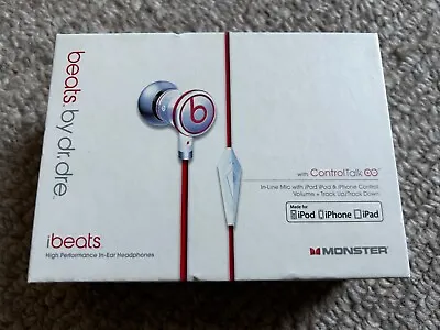Monster IBeats By Dr Dre - White Earphones - Brand New • £25
