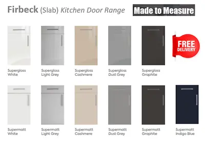 Firbeck MDF Slab Replacement Kitchen  Doors Drawers Made To Measure • £224.40