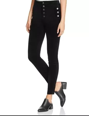 J BRAND Natasha Sky High Rise Skinny Women’s Black Button Fly  Pants Size: 28 • $39