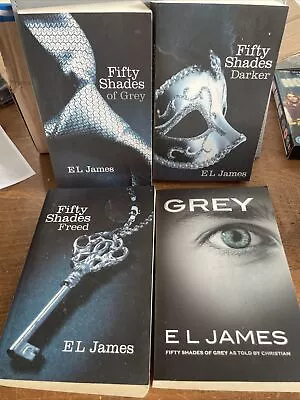 50 Shades Of Grey Book Set X 4 Fifty Shades Darker Freed Grey E L James  • £13.99