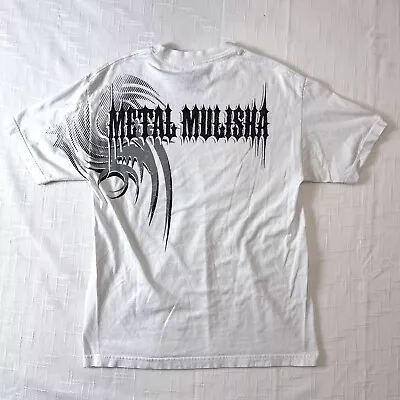 Y2K Metal Mulisha Tribal Graphic T Shirt Large White Grunge Skater Cyber Goth • $23.99