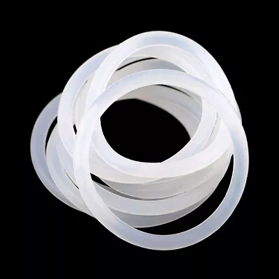 £2.12 • Buy 3mm-60mm Food Grade O-Ring Clear Silicon Rubber Seals Rings Plumbing Tap Washers
