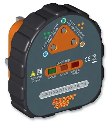 Socket Tester With Earth Loop Test Mains Socket - Gz85600 • £108.10