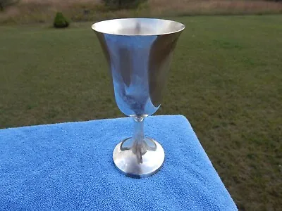 Vintage Sterling Silver Cup Chalice Goblet 5.25 Oz. Height 6 3/4  Inches • $150