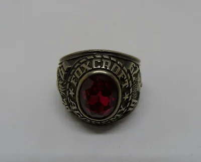 Vintage 1979 FOXCROFT ACADEMY Signed PALLADIUM PLUS Men's Class Ring Size 10 • $299.95