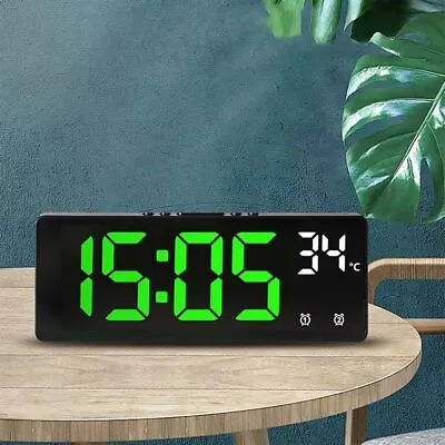 Temperature Date Digital LED Clocks Display Table Clock  For Bedroom • £7.29