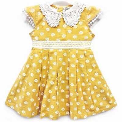 Baby Girls Cotton Summer Lined Dresses Age 3 Months - 2 Years • £12.99