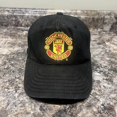 Manchester United Black Baseball Hat Cap Adjustable Futbol Soccer Club England • $19.99