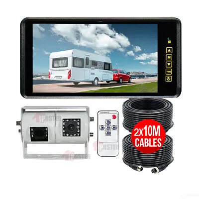 £109.99 • Buy 9  Easy-Fit Clip Mirror Monitor Reversing Camera White 600TVL CCD Twin Lens Kit