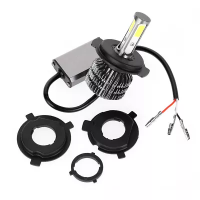 Universal H4 BA20D H6 HS1 LED Motorcycle Headlight Bulbs Hi/Low Beam 6500K White • $17.99