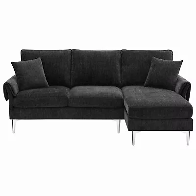 Modern L Shaped Convertible Sectional Sofa Modular Couch With Chaise And Pillows • $579.99