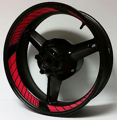 Custom Motorcycle Inner Rim Decals Wheel Stickers Stripes Racing Tape Graphics • $24.99