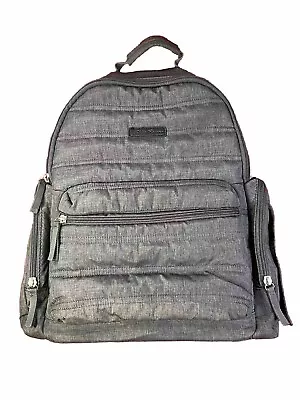 EDDIE BAUER Lost Lake Quilted Diaper Backpack - Gray- Great For Parent On The Go • $35