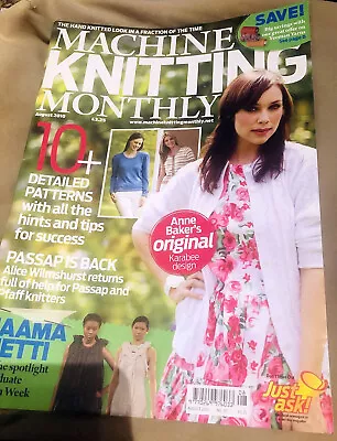 MACHINE KNITTING MONTHLY MAGAZINE August 2010 FOR ALL MACHINE TYPES • £1.50