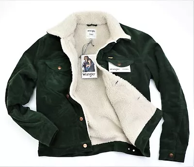 $89.10 • Buy New Wrangler Icons 124MJ Men's Sherpa Corduroy Jacket Sizes L XL XXL Trucker