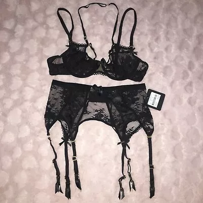 $249 • Buy New  Honey Birdette Antoinette Bra 12b/34b/75b & Small Suspender
