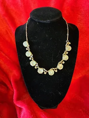 Vintage Coro Ivory Multi-colored Glitter Moonstone Necklace/choker With... • $25.99