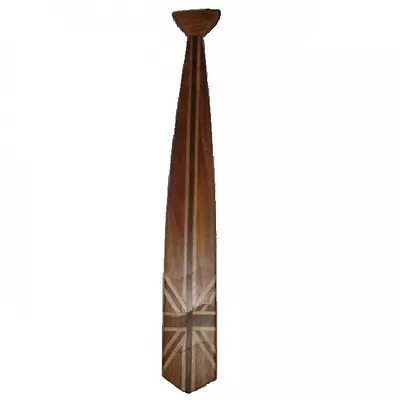 Union Jack Wooden Tie Wood Tie Natural Wood Tie Handmade In USA - Ideal Gift  • £24