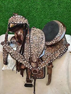 Children Pony Western Leather Miniature Trail Horse Saddle Children Pony Kids 8  • $275.50