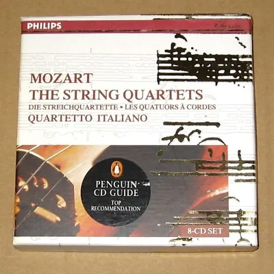 Mozart: The String Quartets – Quartetto Italiano [Philips 8CD] • £24