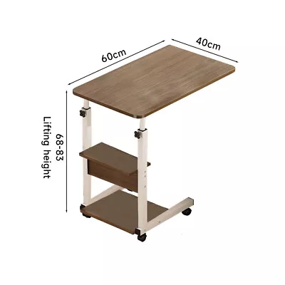 Notebook Desk Adjustable Portable Laptop Table Stand Trolley Sofa Bed Side Tray • £20.95