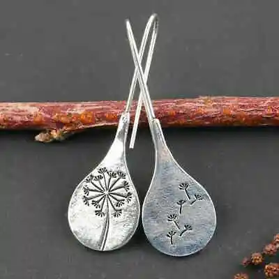 925 Silver Plated Ear Hook Earrings Women Wedding Drop Dangle Leaves Jewelry • $4.38