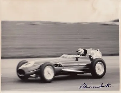 Signed Louis Klemantaski Innes Ireland Lotus 16 Silverstone Brdc 1959 Photograph • £95