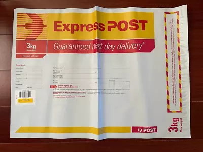 10 X Australia Post Prepaid Express Satchel JUMBO EXTRA LARGE 550x460mm 3Kg • $259