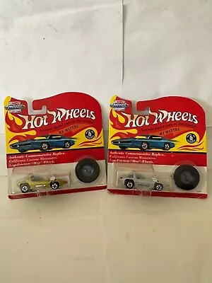 Hot Wheels Lot 2x Vintage Collection Silhouette Matching Collectors Button P66 • $23.83