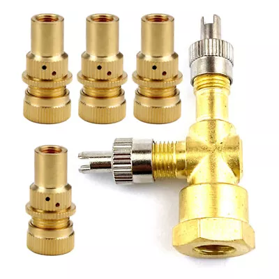 TPMS Valve Tee Adapter 3 Way Pure Copper Yellow For Motorcycles Automobiles Car~ • $19.55