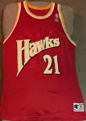 Dominique Wilkins #21 Atlanta Hawks Size 48 RARE Vintage Jersey NEVER WORN • $169.99