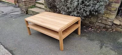 Habitat Radius Solid Oak Coffee Table With One Shelf - Immaculate!  • £350