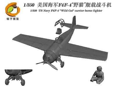 3D Printing Of 1/350 US Navy F4F-4  Wildcat  Carrier Based Fighter Model 3PCS • $21.98