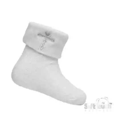Baby Boy Girl Christening White & Cream Socks Baptism Ceremony • £2.99