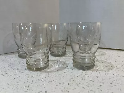 Set Of (5) Vintage Etched Floral Glasses • $39.52