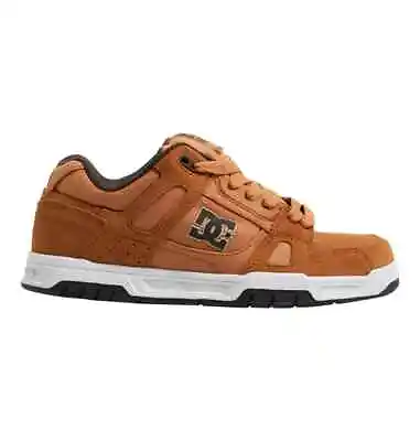 Dc Shoes Stag Skateboard Shoes Brown/brown/white (xccw) Us Men's Size • $65