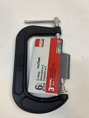 Bessey 6 In. Drop Forged C-Clamp With 3-1/2 In. Throat Depth Model CM60 NEW • $13.99