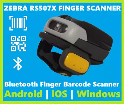 Zebra RS507X Rugged Wireless Bluetooth Finger Barcode Scanner 2D/1D/QR Code!🔥⭐ • $79.99