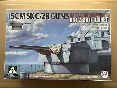 Takom 1/35 15CM SK C/28 Guns Battleship Bismarck Bb II Stb II Turret Kit 2147 • $52