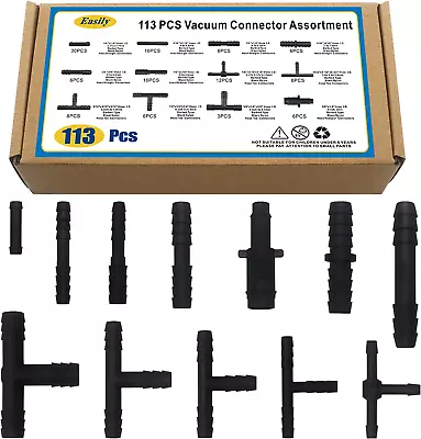 Vacuum Connector Assortment 113 PCS Heat Resistance 240℃（460℉)Automotive NEW • $27.03
