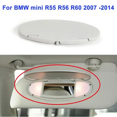 For BMW MINI Cooper R55 R56 R58 R60 Sun Visor Vanity Mirror Cover Gray 2007-14 • $13.99