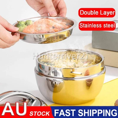 $21.19 • Buy Stainless Steel Thermo Insulated Thermal Lunch Bento Box Round Food Container OZ