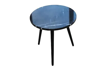 Black Marble Top Coffee Table - 40cm Round • £25