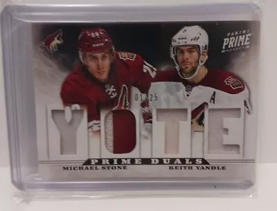 2012 Panini Prime Duals 1/25 Michael Stone Keith Yandle #34 Rookie Dual Patch RC • $11.03