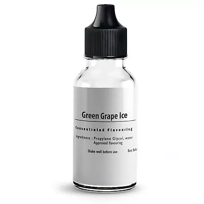 Green Grape ICE Menthol E Liquid Flavour Concentrate DIY Vape Juice Mix PG 0mg • £9.98