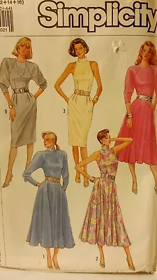 Vintage Simplicity 7801 Dress Sewing Pattern 1986 Sizes 12 - 16 Uncut • $7.49