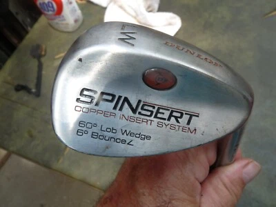 $25 • Buy Dunlop Spinsert 60* 6* Bounce Lob Wedge RH W Copper Spinner Insert Face