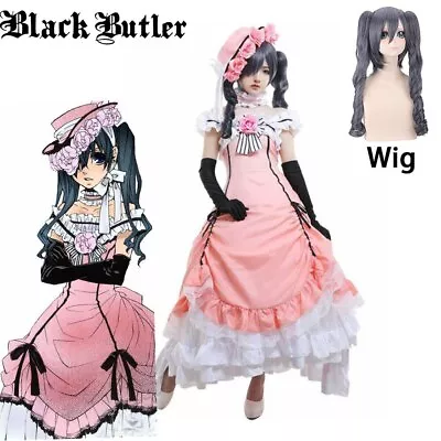 Anime Black Butler Kuroshitsuji Ciel Phantomhive Cosplay Sleeveless Lace Maid • $29.99